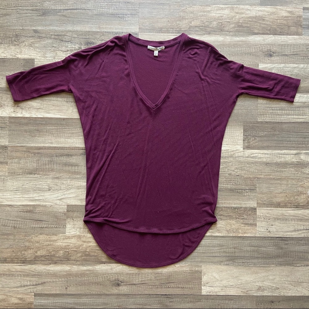 Women’s Size Small Burgundy V Neck Shirt